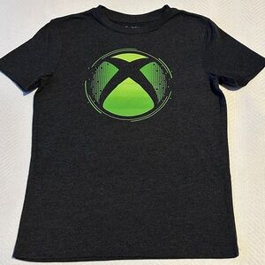 Youth Dark Gray T-Shirt with Neon Green Logo